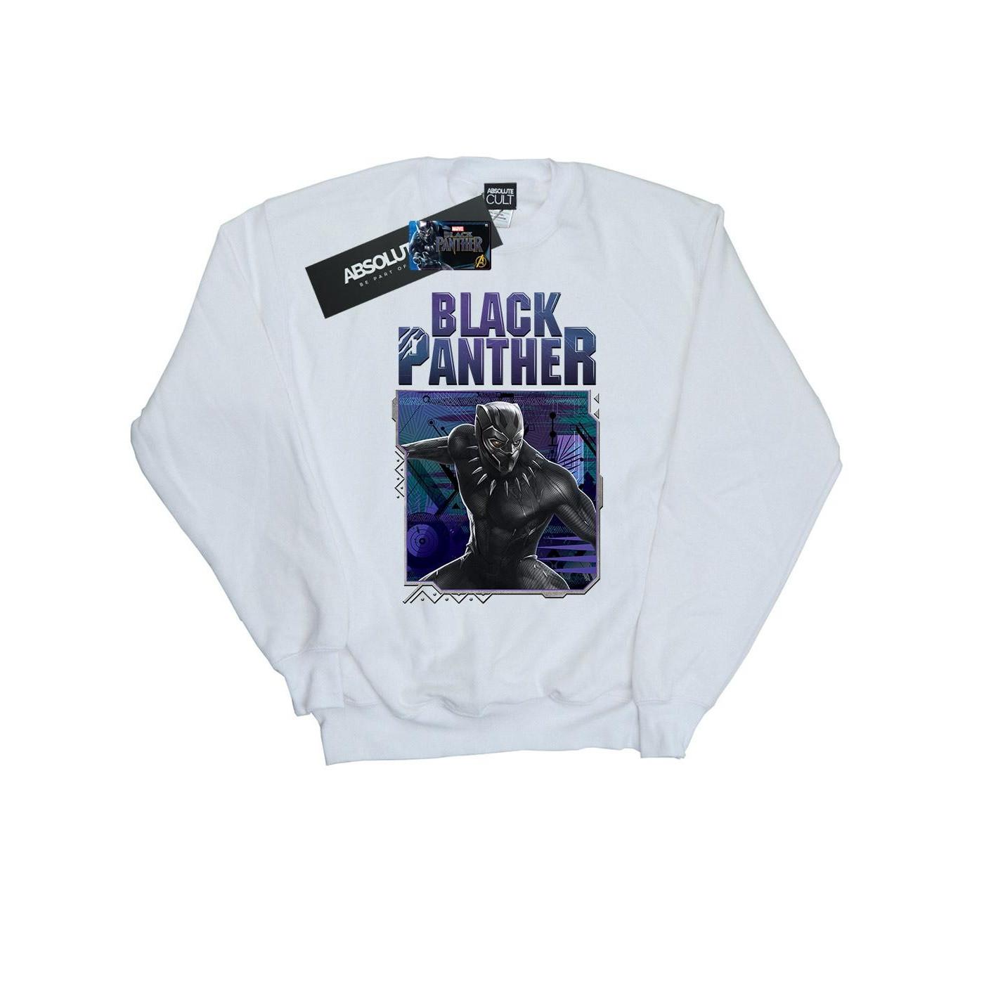Image of Black Panther Tech Badge Sweatshirt Damen Weiss M