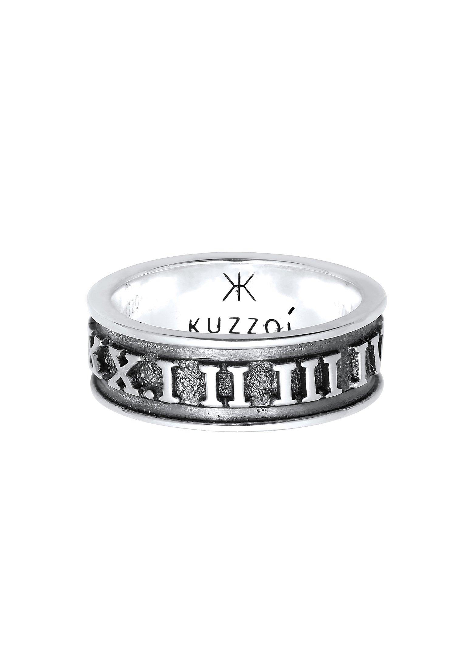 Kuzzoi  Ring  Bandring Römische Zahlen 925 Silber 