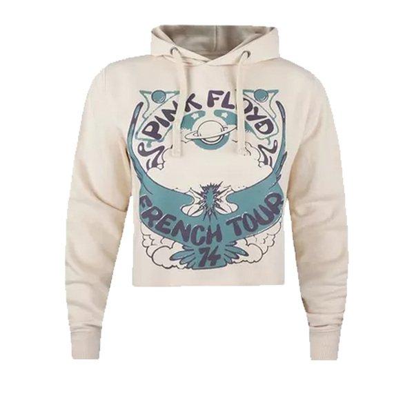 Image of French Tour Kapuzenpullover Kurz Geschnitten Damen Beige M