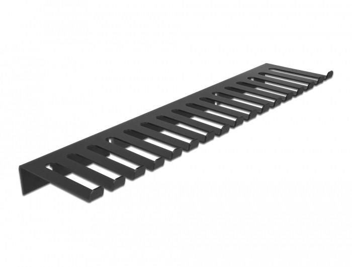 DeLock  Portacavo 325 x 90 mm per il montaggio a parete nero 