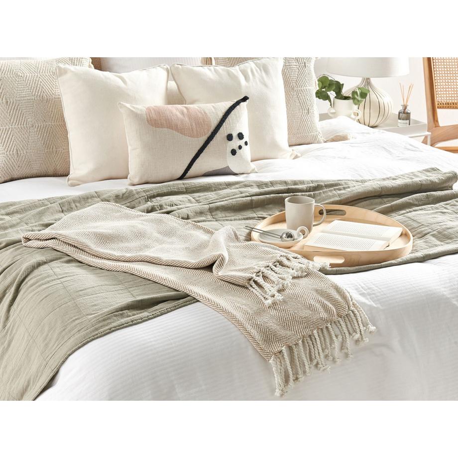 Beliani TILMI Coperta in Cotone Boho  