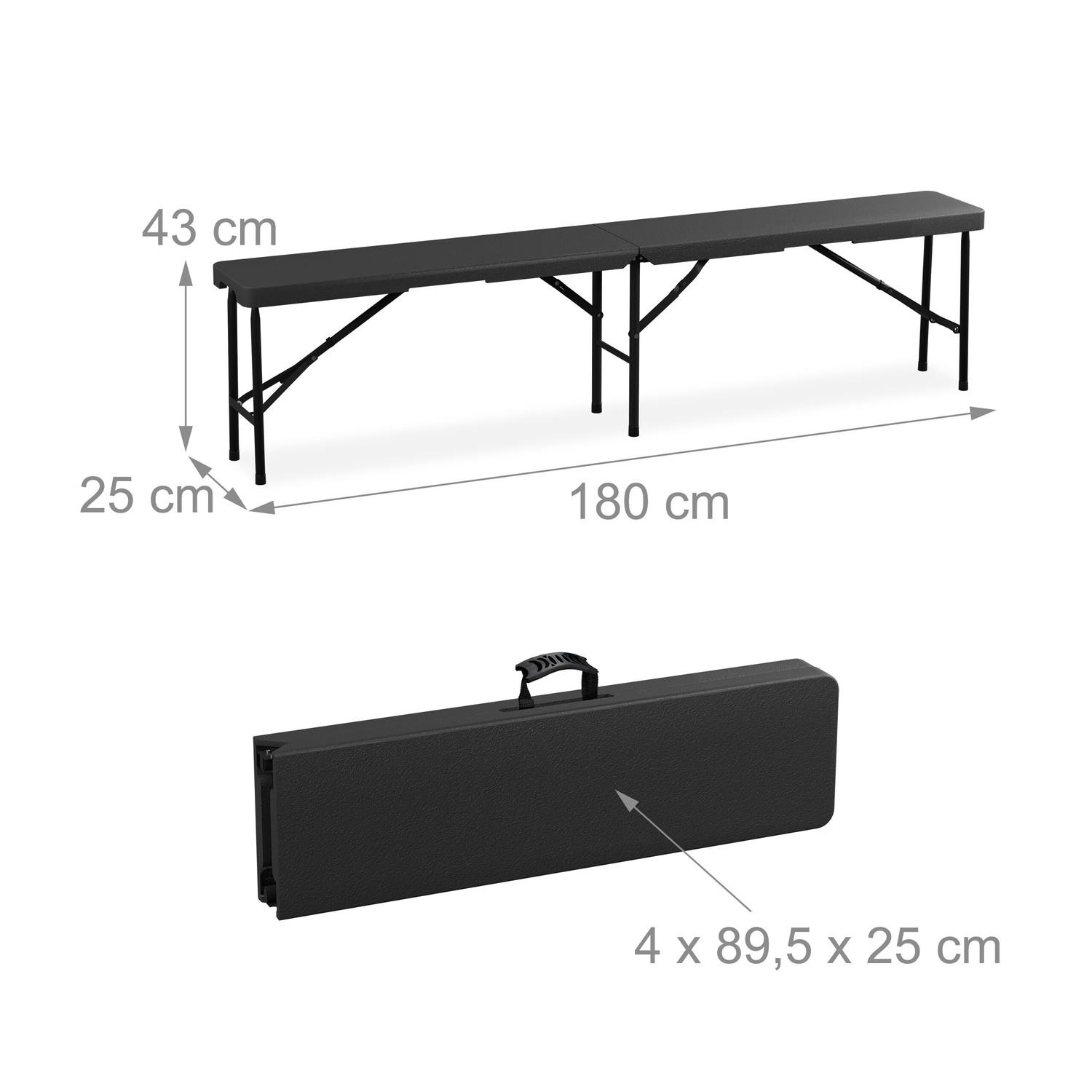 B2X Ensemble de bancs à bière de 2 180 cm  