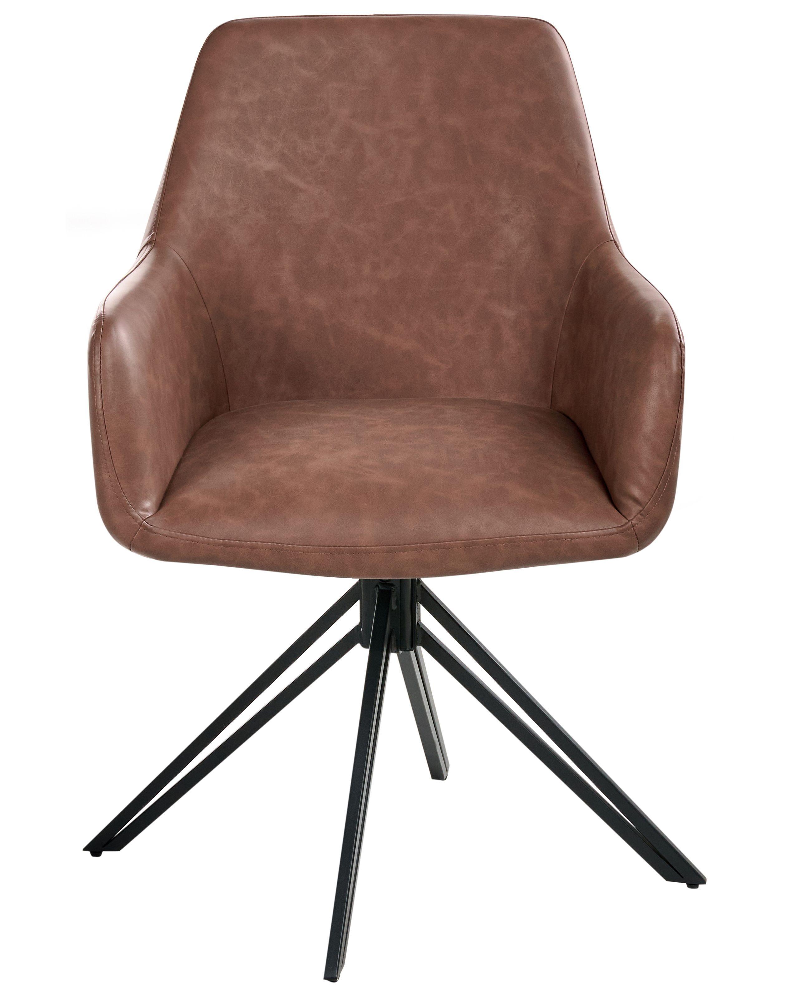 Beliani Lot de 2 chaises de salle à manger en Cuir PU Moderne SANSARC  