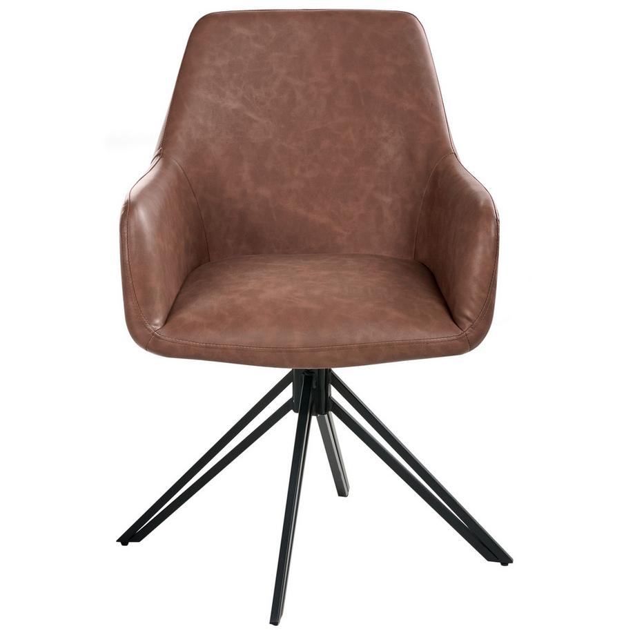 Beliani Lot de 2 chaises de salle à manger en Cuir PU Moderne SANSARC  