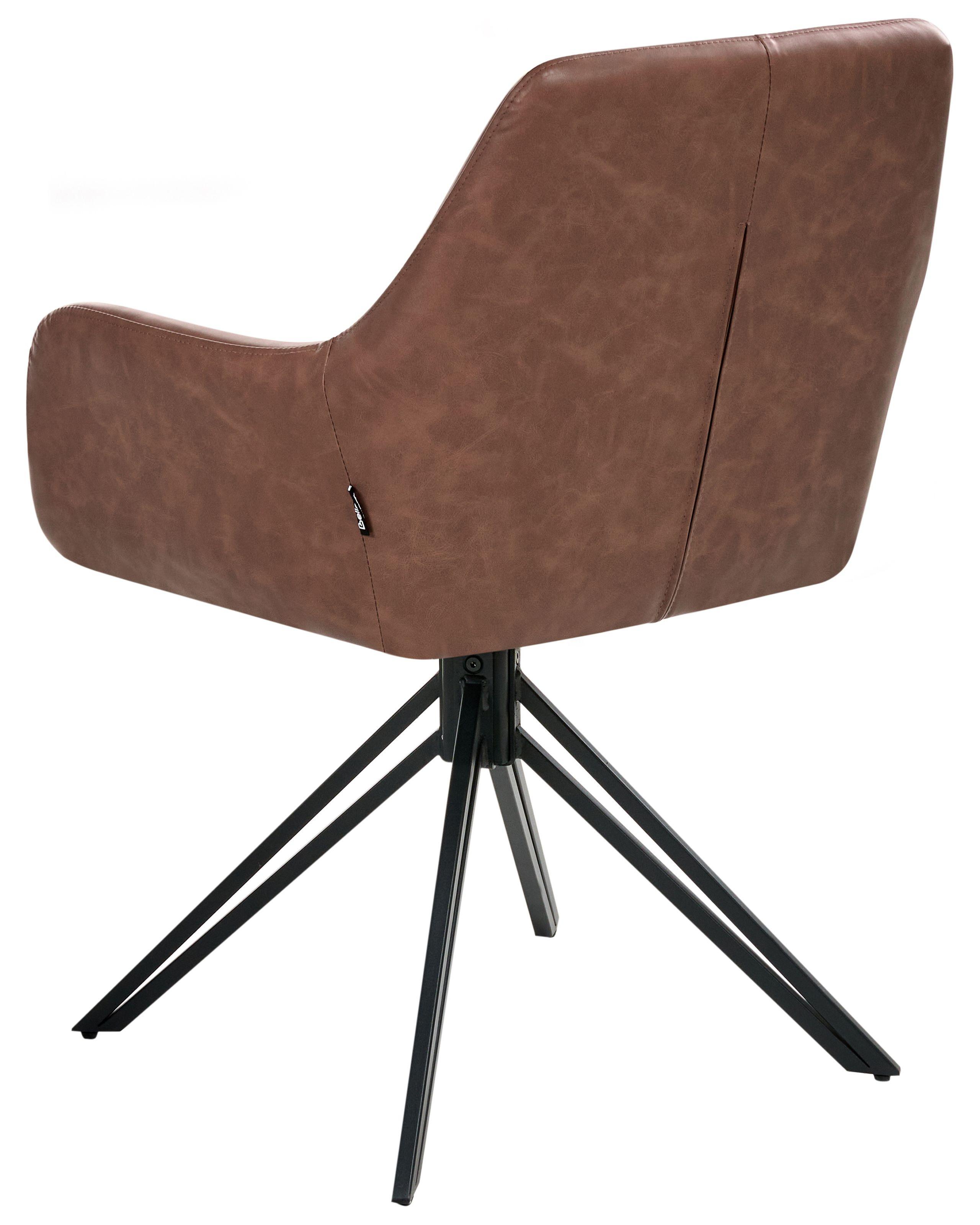 Beliani Lot de 2 chaises de salle à manger en Cuir PU Moderne SANSARC  