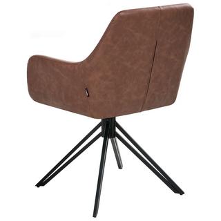 Beliani Lot de 2 chaises de salle à manger en Cuir PU Moderne SANSARC  