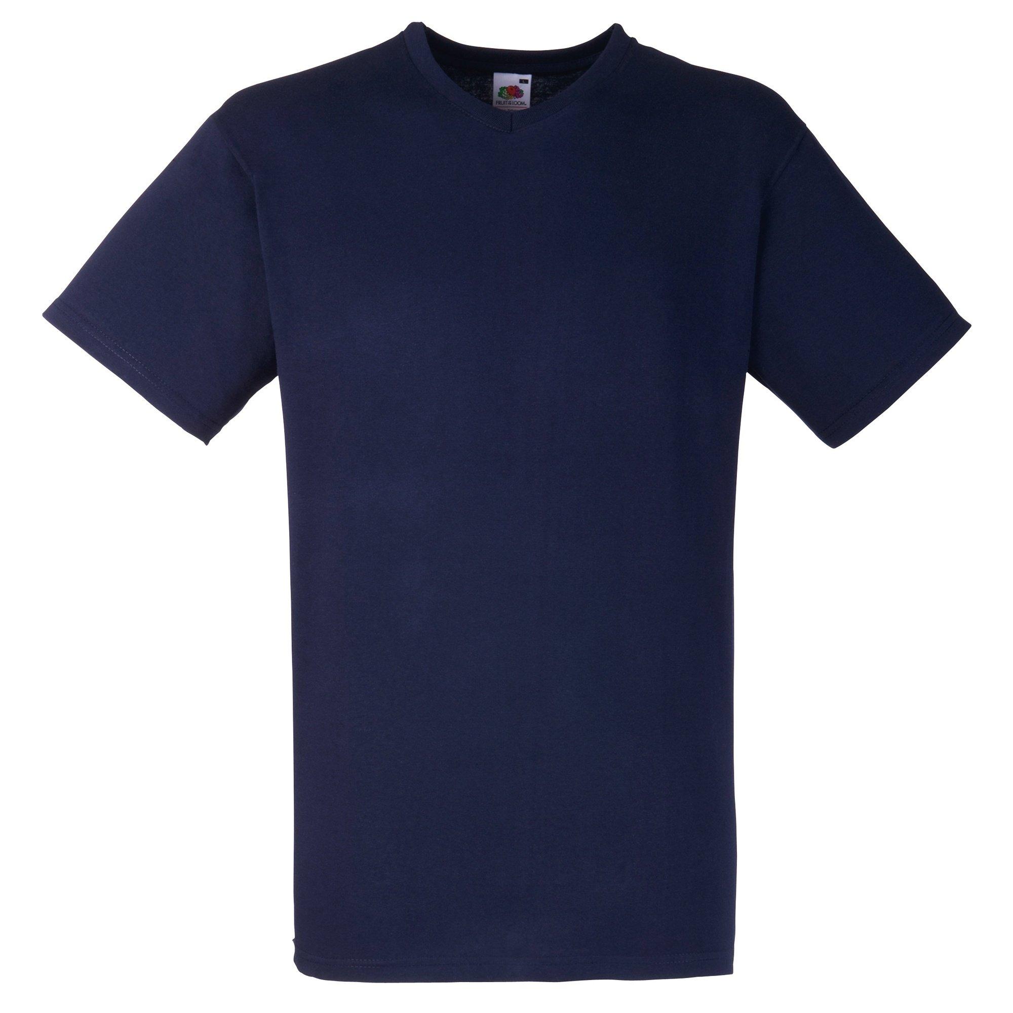Image of Valueweight Tshirt Mit Vausschnitt, Kurzärmlig Herren Marine XXL