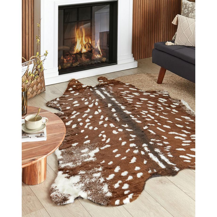 Beliani Tappeto in pelliccia sintetica en Finta pelliccia Rustico KNOLL  