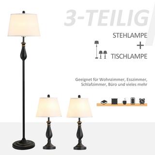 HOMCOM Ensemble de 3 lampes  