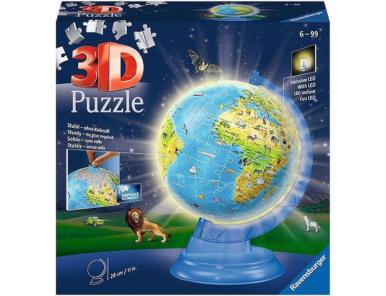 Ravensburger  Puzzle Puzzleball Kinderglobus mit Licht (180Teile) 