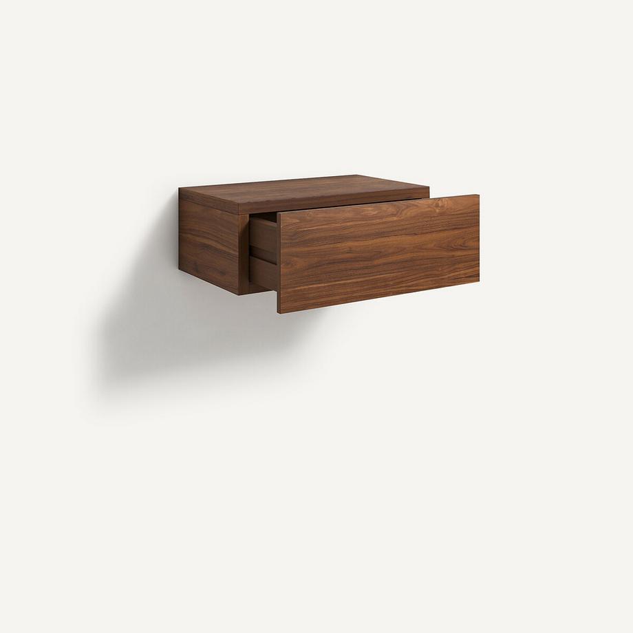 AM.PM Chevet suspendu 1 tiroir en noyer massif  