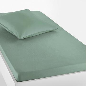 Drap housse enfant uni en coton lavé