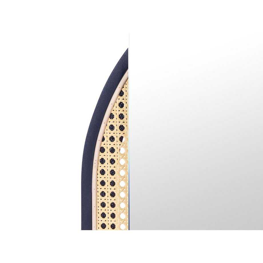 Beliani Wandspiegel aus PE Rattan Boho NEVERS  