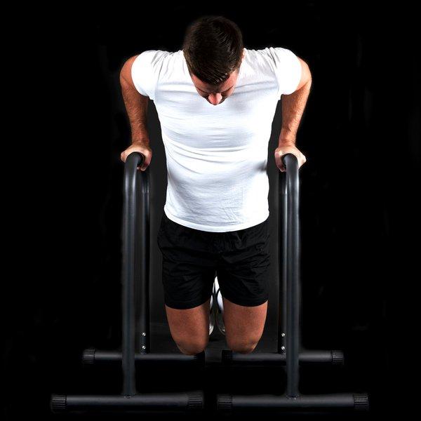 GladiatorFit  Barres parallèles / station dips 3 hauteurs en acier renforcé GladiatorFit 