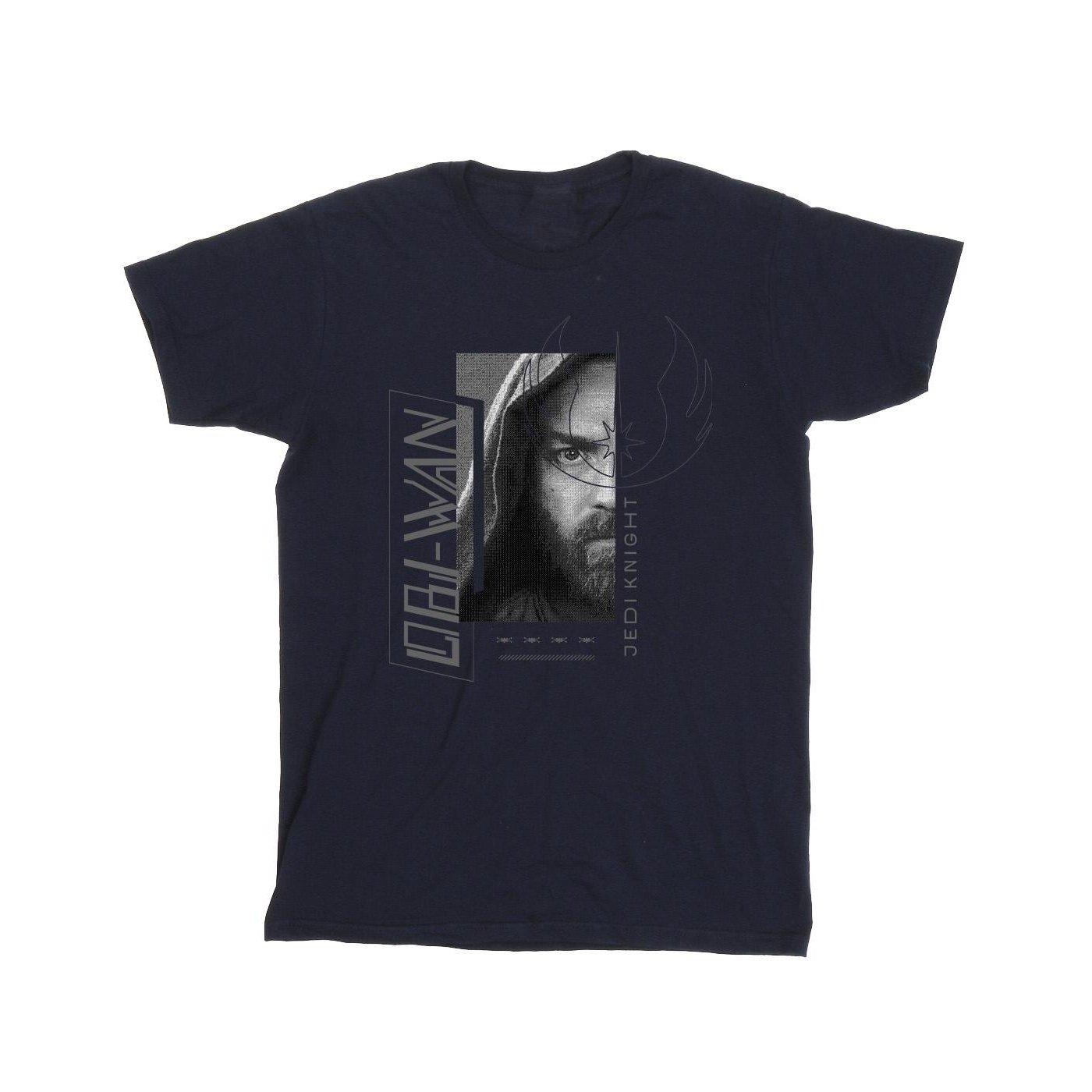 Image of Obiwan Kenobi Jedi Scifi Collage Tshirt Jungen Marine 128