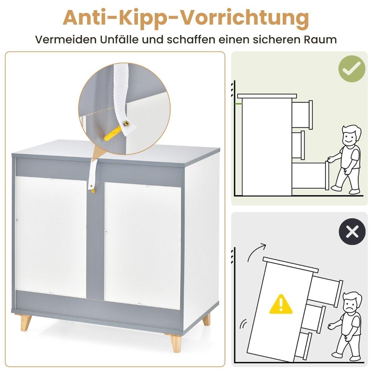 Northix Commode moderne avec tiroirs, meuble à tiroirs pour chambre à coucher et armoire  