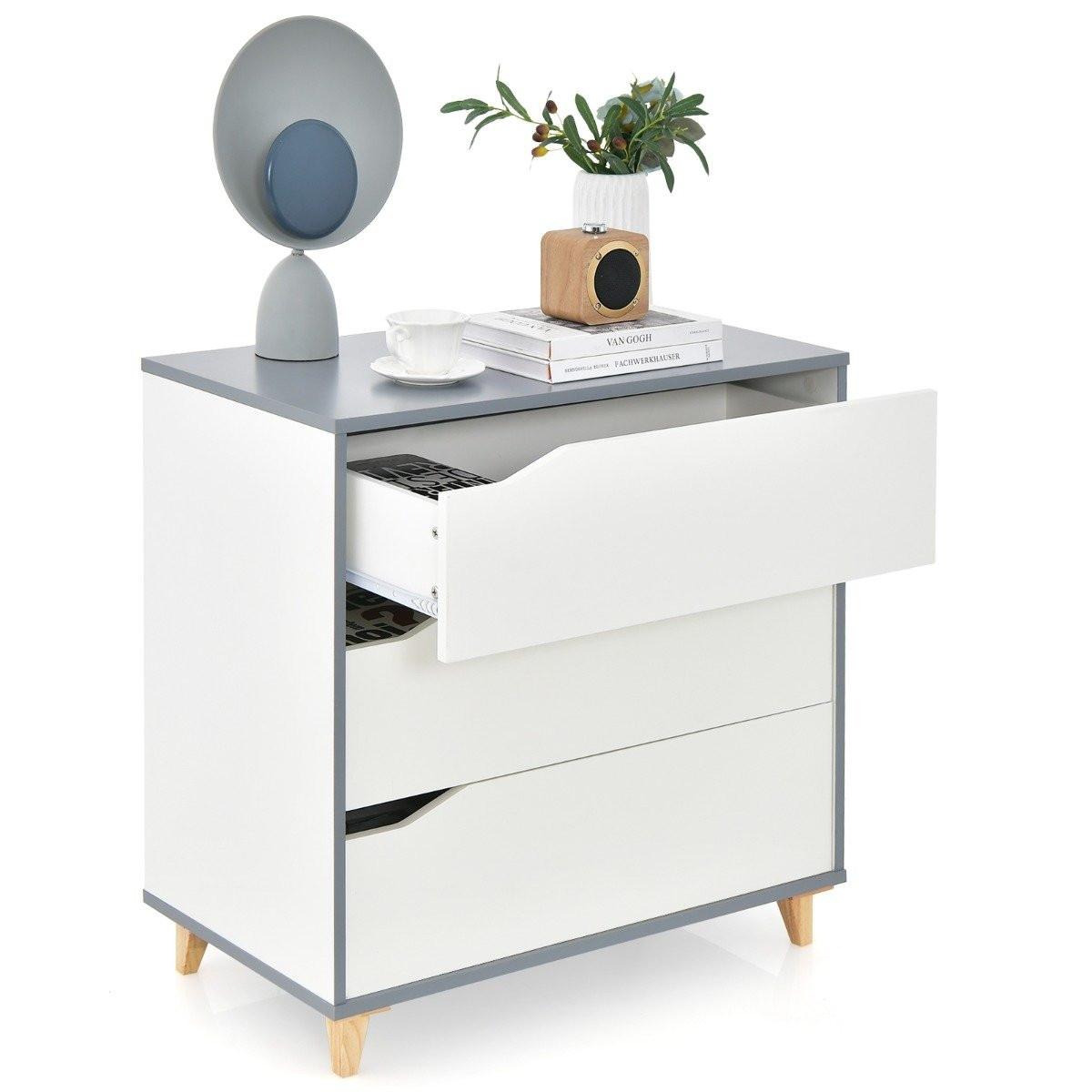 Northix Commode moderne avec tiroirs, meuble à tiroirs pour chambre à coucher et armoire  