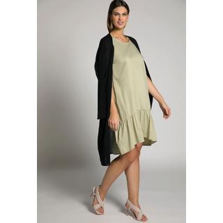 Ulla Popken  Robe midi, base volantée, ligne A, encolure arrondie 