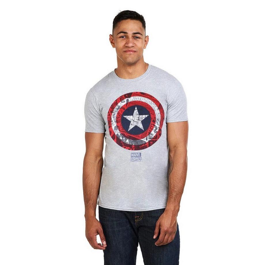 CAPTAIN AMERICA Schild Print T-Shirt  