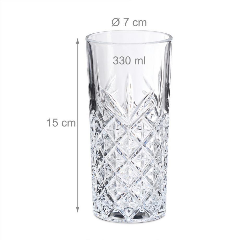 B2X Bicchiere da long drink, confezione da 6  