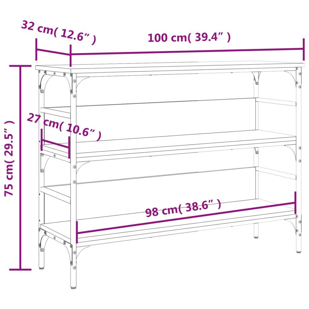 VidaXL Table console bois d'ingénierie  