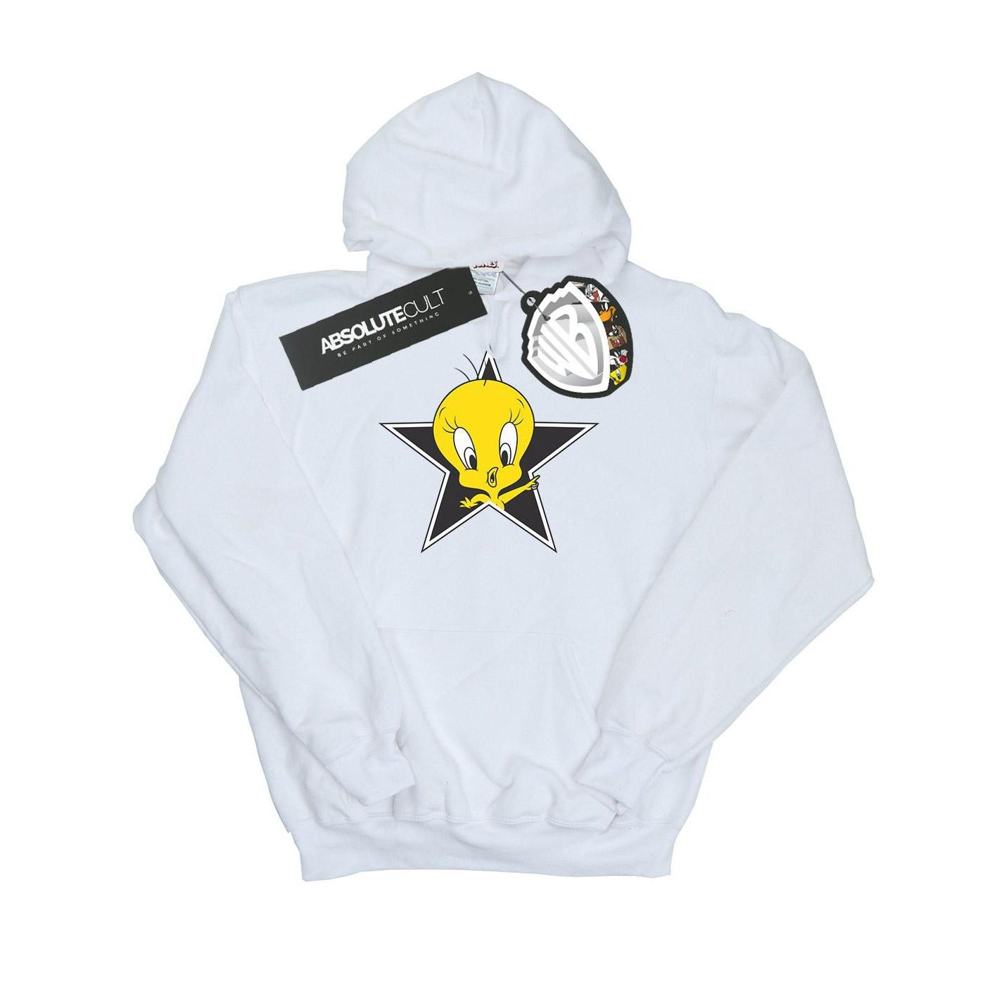 Image of Tweety Pie Star Kapuzenpullover Herren Weiss L