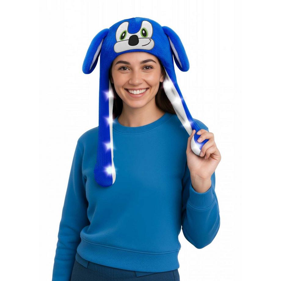 Fiestas Guirca Chapeau Lumineux Chien avec Oreilles LED  