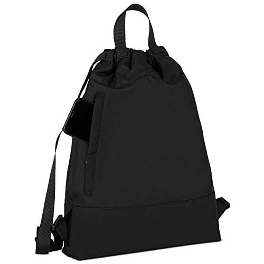 Only-bags.store  Gym Bag Black - No 7 - Rucksack für Sport und Festival - Tasche Rucksack klein mit Innentasche - 