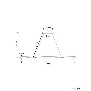 Beliani Lampe suspension en Métal Moderne MAHOI  