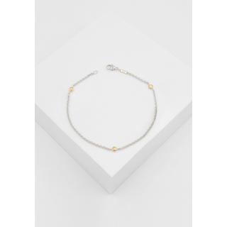 MUAU Schmuck  Bracelet Rundanker Bicolor Weiss-/Rotgold 750 Diamant 0.078ct. 1.9mm, 19cm 