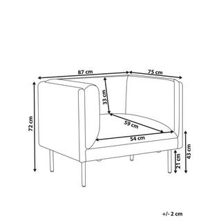 Beliani Sessel aus Polyester Retro MOEN  