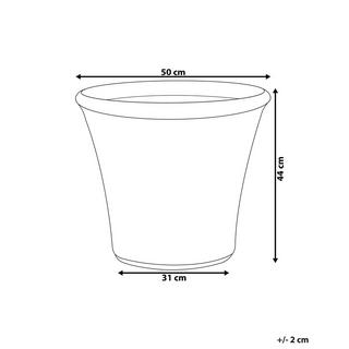 Beliani Mittlerer Blumentopf aus Lehm-Faser-Mischung Modern KOKKINO  