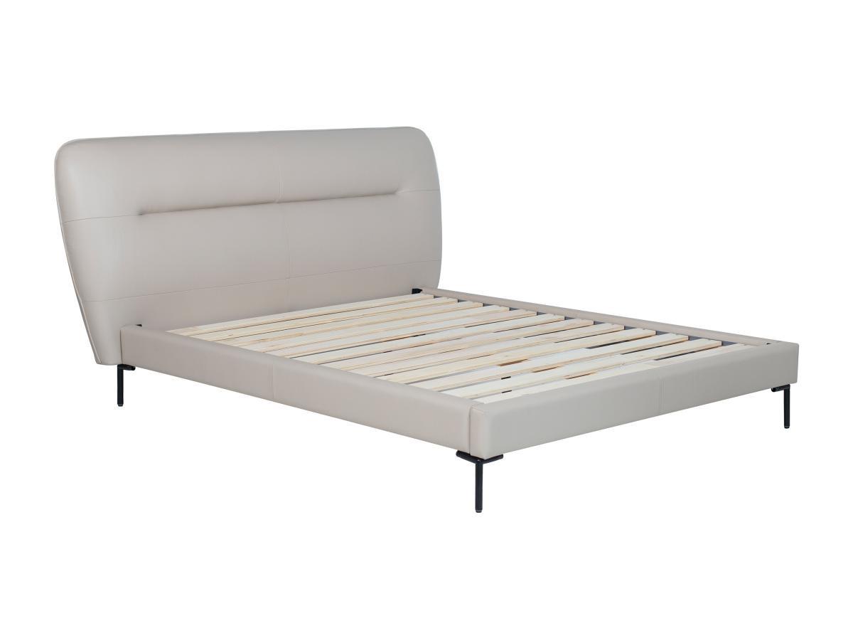 Vente-unique Letto 160 x 200 cm Pelle Tortora Con materasso - JODALA  