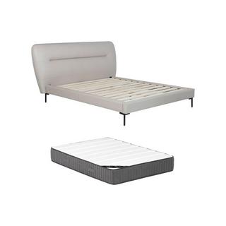 Vente-unique Letto 160 x 200 cm Pelle Tortora Con materasso - JODALA  