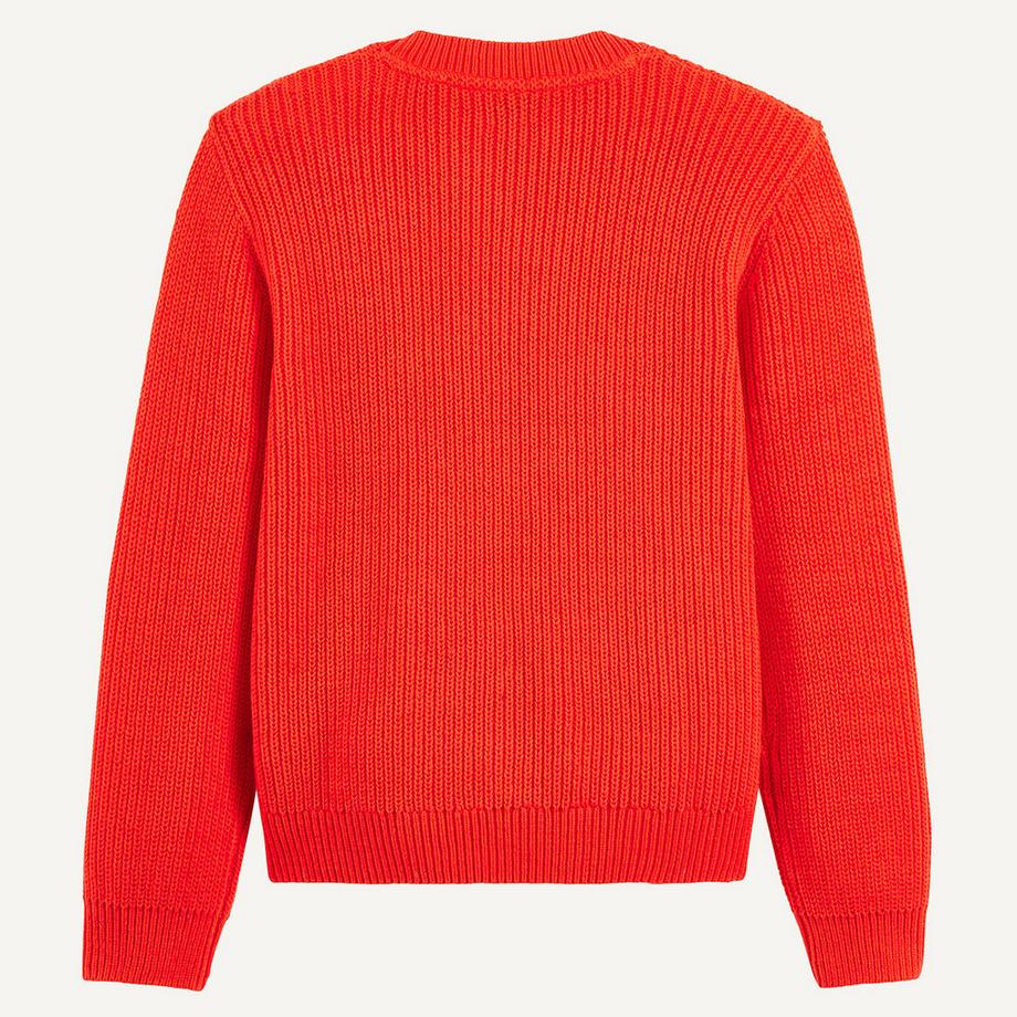 La Redoute Collections  Gerippter Pullover mit rundem Ausschnitt 