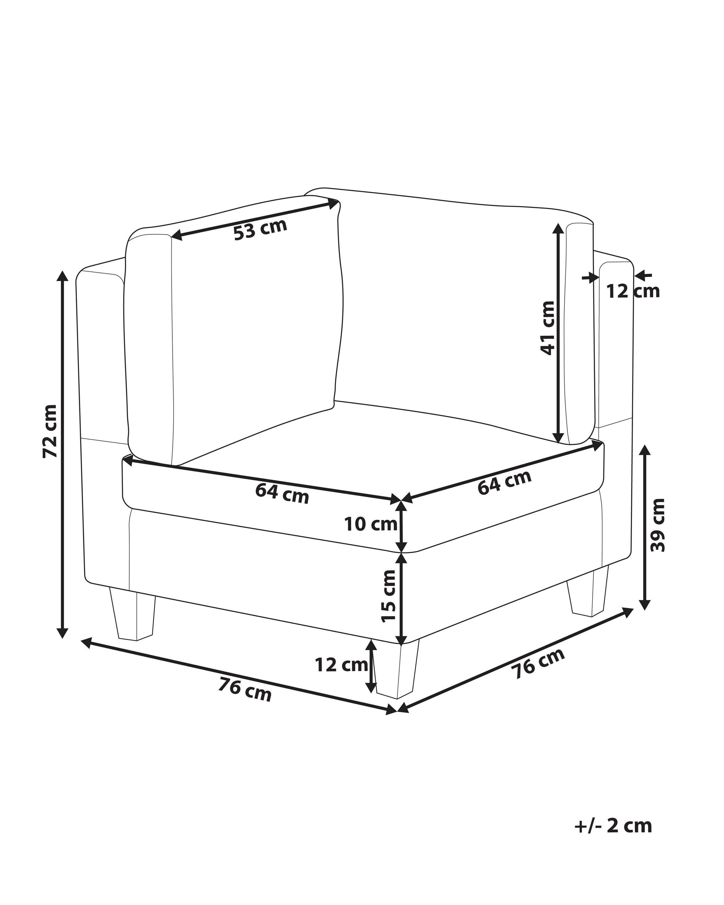 Beliani Module d'angle en Polyester Moderne UNSTAD  