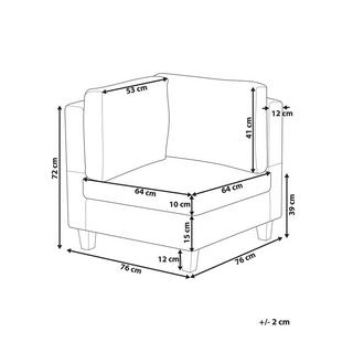 Beliani Module d'angle en Polyester Moderne UNSTAD  