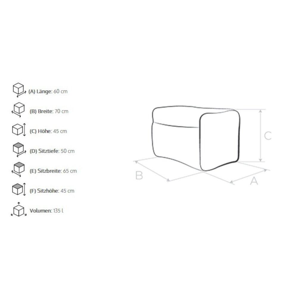 Sitting Ball Pusku Pusku Sitzsack PLUS 70 Outdoor, hellgrau  