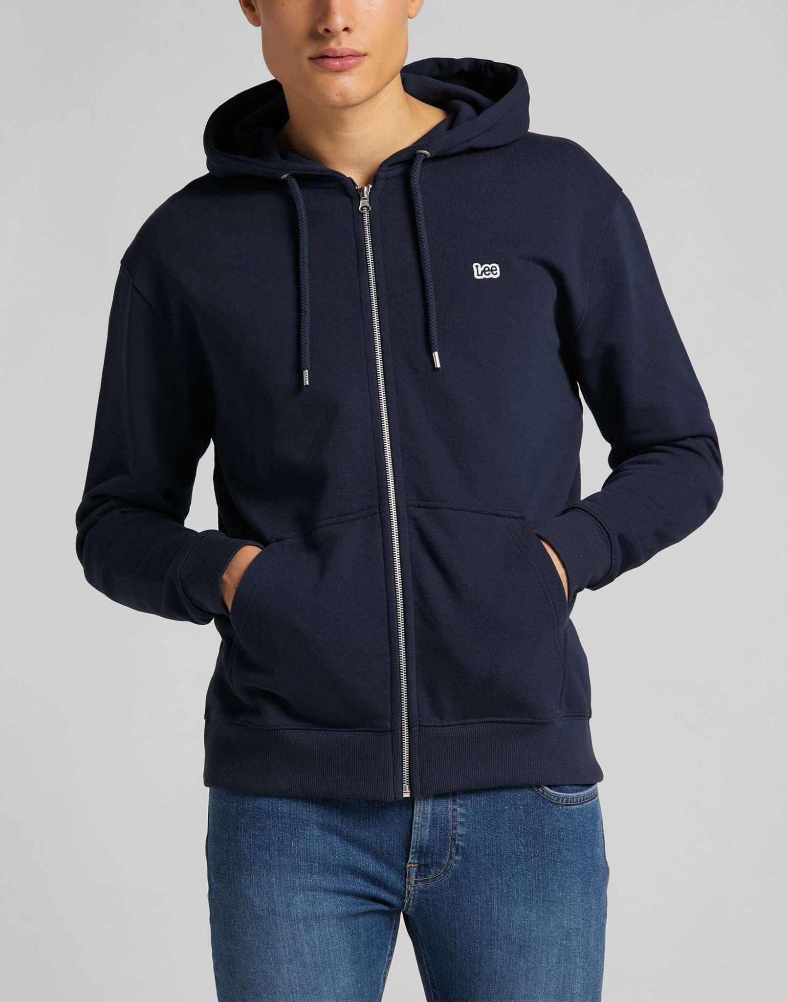 Image of Kapuzenpullover Basic Zip Through Herren Marine S