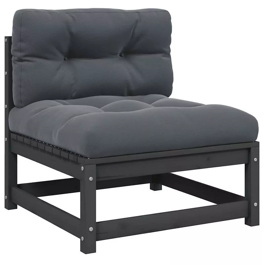 VidaXL - Mittelsofa kiefernholz, One Size, Grau