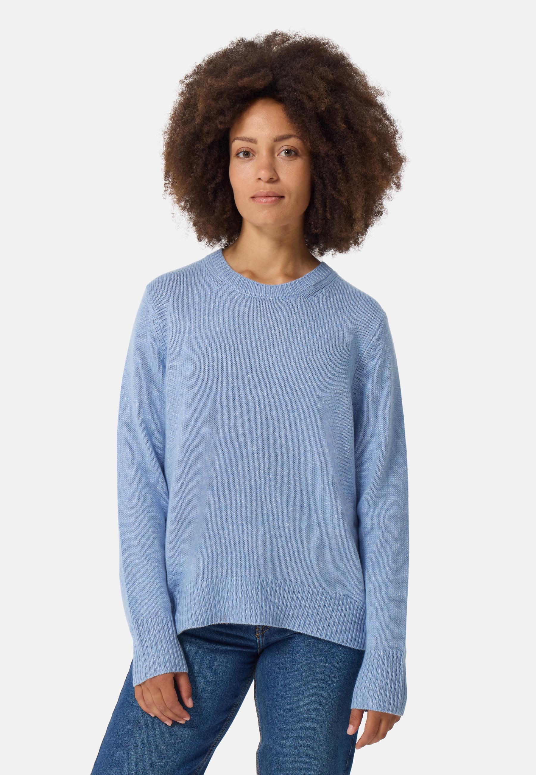 CASH-MERE.CH  Seide Kaschmir Oversize Style Rundhals Pullover 