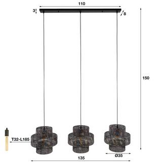 mutoni industrial Hängelampe Lantern 3L  