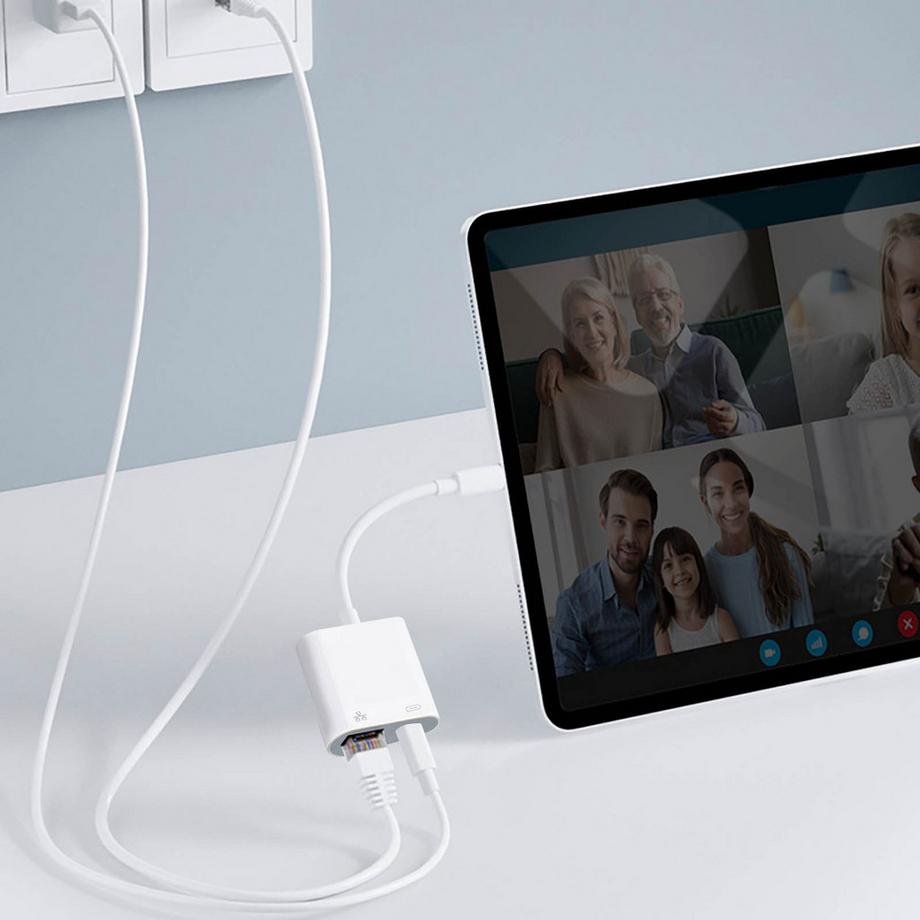 Avizar  Adattatore Lightning > RJ45 + Lightning 