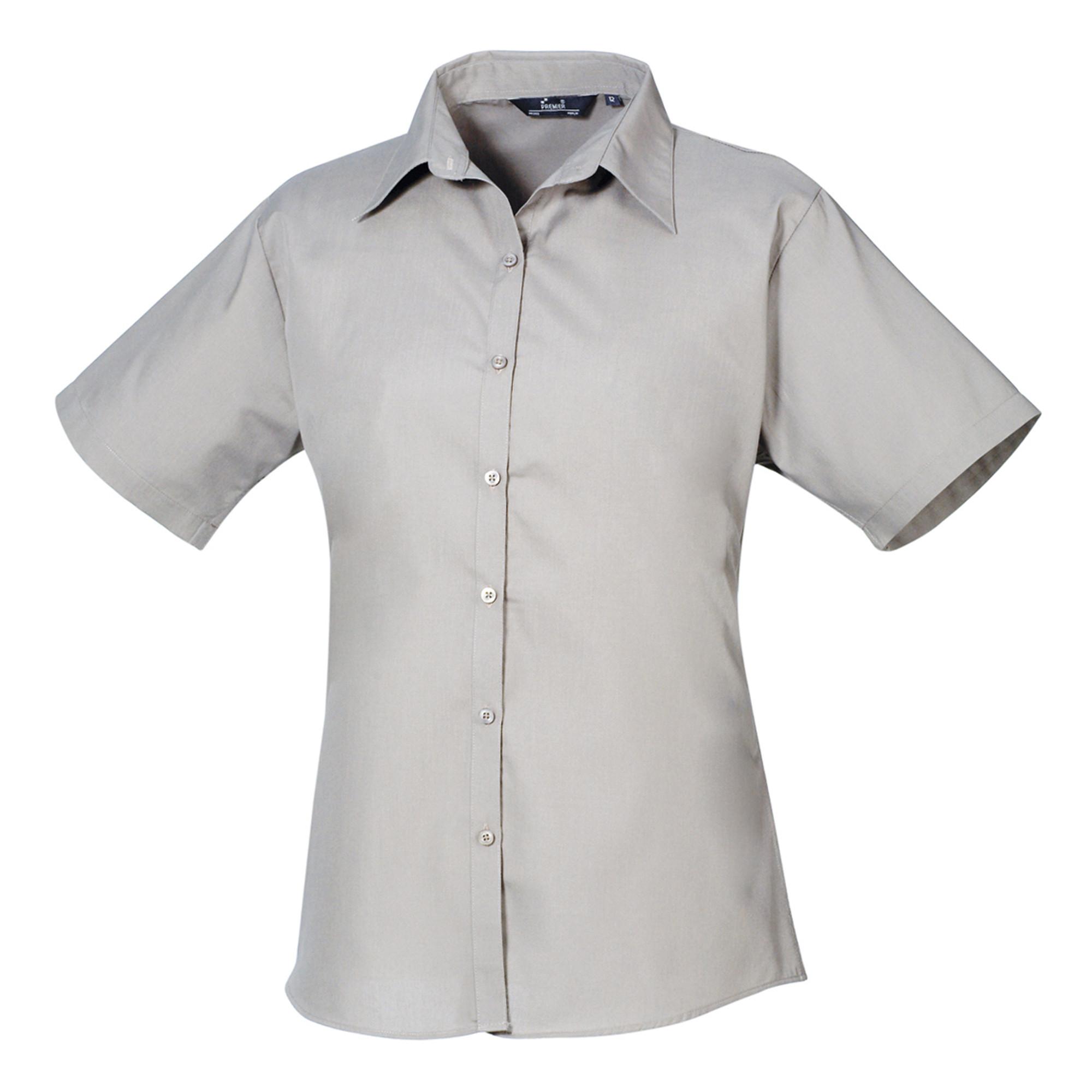 Image of Popeline Bluse Damen Silber 56