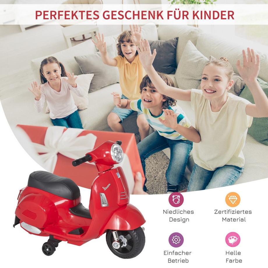 HOMCOM  Moto électrique pour enfants 