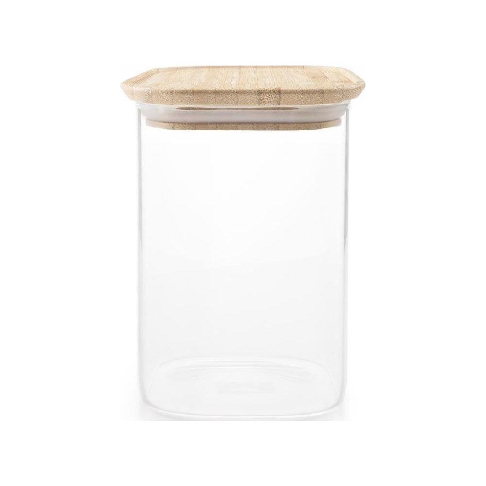 Image of 681011 Lebensmittelaufbewahrungsbehälter Quadratisch Kanister 1,1 L Bambus, Transparent 1 Stück(e) Unisex Transparent ONE SIZE