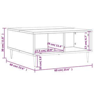 VidaXL Table basse bois d'ingénierie  