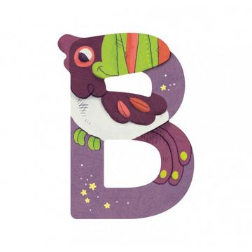 Holzbuchstabe B violett L'alphabet, Moulin Roty