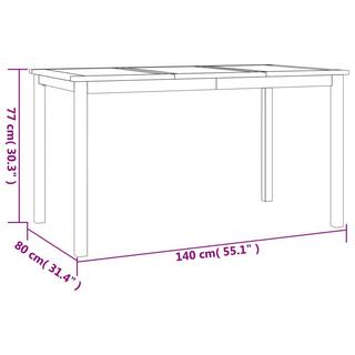 VidaXL Ensemble à manger de jardin bois  