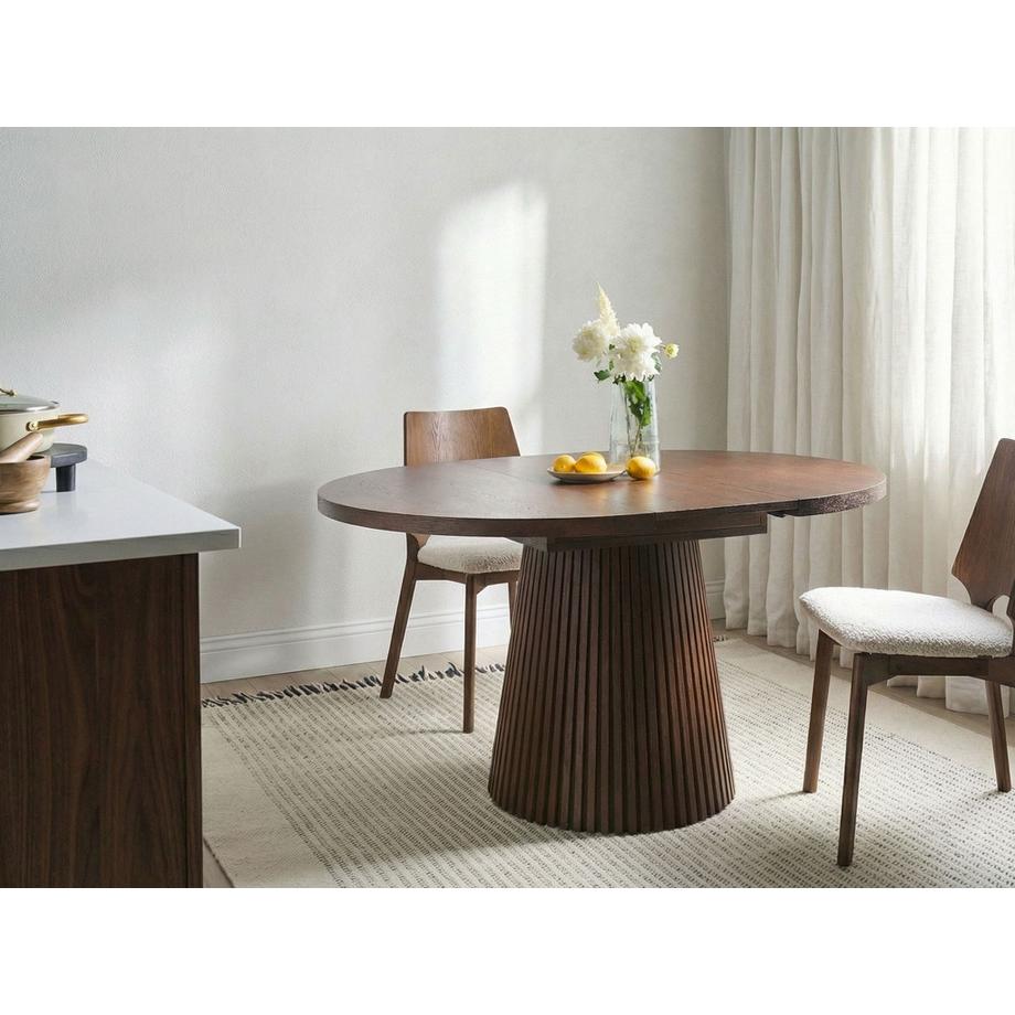 Beliani Table de salle à manger extensible en MDF Rustique MOORE  